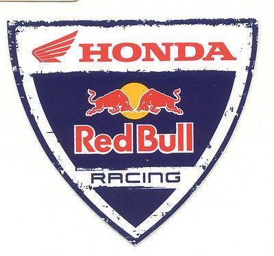 HONDA RED BULL RACING Original Sticker Decal Vintage Motocross Red Bull Motocross, Jdm Logo, Motocross Stickers, Motocross Logo, Honda Dirt Bike, Car Advertising Design, Red Bull F1, Motorcross Bike, Motos Honda