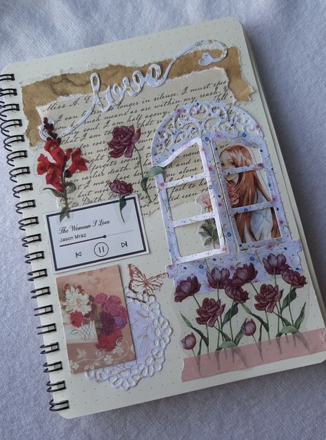 Window Flowers, Flowers Journal, Silicone Stamps, Desain Buklet, Idee Cricut, Scrapbook Cover, Bullet Journal Paper, Diy Journal Books, Art Journal Cover