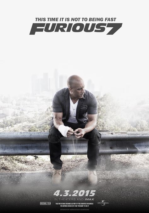 Poster from the film Fast And Furious 7 Angeles, Furious 7 Movie, Fast And Furious 7, Street Racer, The Fast And The Furious, Los Angeles Street, Furious 7, Dominic Toretto, Fast And The Furious
