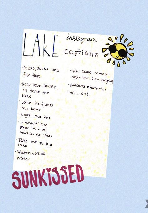 Lake Days Quotes, Summer Lake Instagram Captions, Lake Boat Captions Instagram, Lake Ig Captions, Lake Captions For Instagram Boyfriend, Lake Day Captions For Instagram, Captions For Lake Pictures, Insta Captions For Lake Pics, Lake Quotes For Instagram