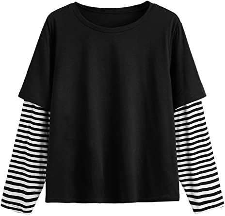 Long Sleeved Striped Shirt, Black And White Striped Long Sleeve, Black And White Long Sleeve Shirt Outfit, Long Striped Shirt Outfit, Long Sleeve Striped Shirt Outfit, Long Sleeve Under T Shirt, Striped Long Sleeve Shirt Outfit, Black Striped Shirt Outfit, Black And White Stripe Outfit