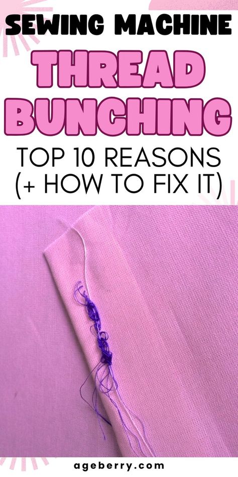 We'll tackle the frustrating issue of sewing machine thread bunching in our comprehensive sewing machine problem guide titled "Sewing Machine Thread Bunching: Top 10 Reasons (+ How to Fix It)." In this sewing guide, we dive deep into the common culprits behind thread bunching and provide you with practical solutions to overcome this challenge. Discover the top ten reasons why your sewing machine thread may be bunching up and gain valuable insights on how to troubleshoot and fix the issue. Thread Hack, Sewing Machine Tension, Sewing Machine Stitches, Sewing Guide, Sewing Machine Repair, Serger Sewing, Sewing Machine Thread, Sewing Machine Needle, Sewing Machine Basics