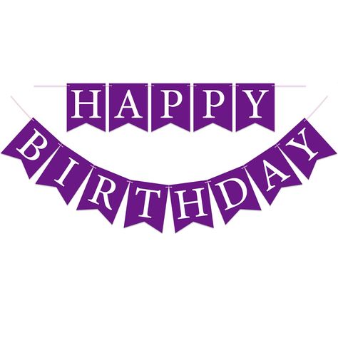 PRICES MAY VARY. Ready to Party: Our pre-strung banner saves you time and effort in setting up your purple decorations. Simply hang it up and start celebrating! Trendy and Fun: Make your purple birthday party stand out with our vibrant and stylish purple birthday banner. It's a guaranteed hit for purple birthday decorations! Premium Quality Materials: Made from durable 350 gsm/130lb cardstock, our purple happy birthday sign is built to last. It's the perfect addition to your purple party decorat Purple Birthday Decorations, Purple Decorations, Backdrop Purple, Purple Happy Birthday, Purple Party Decorations, Purple Birthday Party, Decor Backdrop, Happy Birthday Sign, Happy Birthday Signs