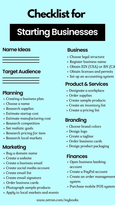 Small Business Ideas Startups, Small Business Marketing Plan, Business Strategy Management, Business Plan Outline, Small Business Bookkeeping, Bookkeeping Business, Startup Business Plan, Creating A Business Plan, Business Checklist