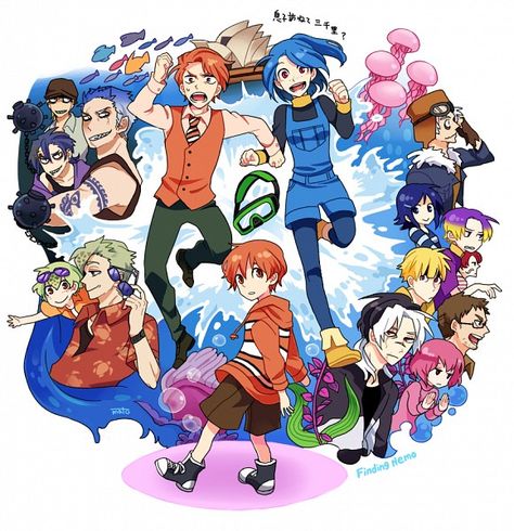 Nemo characters as humans. Anime, Finding Nemo, An Anime, Human