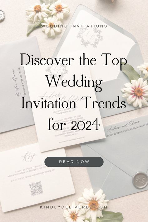 Get inspired for your 2024 wedding with the latest trends in invitation design. From bold and maximalist designs to delicate calligraphy, find the perfect invite cards to set the tone for your special day. Create an unforgettable experience and show off your style with a one-of-a-kind fall wedding invitation today! Latest Wedding Invitation Cards, Trending Wedding Invitations 2023, 2024 Wedding Invites, Unique Wedding Invitation Ideas, 2024 Wedding Trends Fall, Special Wedding Invitation, Wedding Invitations 2023 Trends, Wedding Invitations 2024 Trends, Wedding Invitation Trends 2024