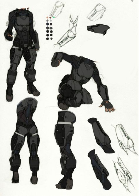 Female Scifi Armor, Sci Fi Female Armor, Mecha Armor, Armour Reference, Tech Armor, Light Armor, Arte Ninja, Sci-fi Armor, Gato Anime