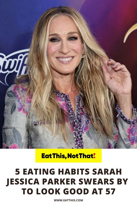 Sarah Jessica Parker Workout, Celebrity Eating, Sarah Jessica Parker Hair, Fannie Farmer Cookbook, Sarah Jessica Parker Style, Sara Jessica Parker, Hocus Pocus 2, South Beach Diet, Eat This Not That