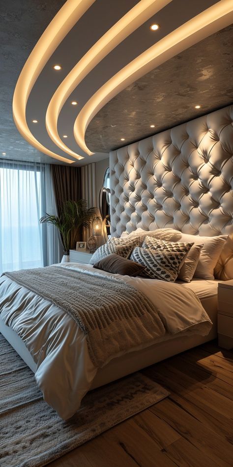 Apartment False Ceiling, Pop False Ceiling Design Bedroom, Pop Ideas For Bedroom, Pop In Bedroom, Bedroom False Ceiling Design 2024, Latest False Ceiling Designs For Bedroom, Modern Luxury Ceiling Design, Modern Pop Design For Bedroom, Falls Ceiling Designs