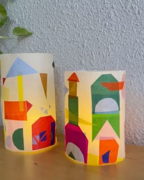 Tissue Paper Lanterns, Nursery Planning, Art Education Projects, Kindergarten Art Projects, Painting Lamp Shades, St Marys, Whimsical Paintings, Classroom Decoration, Paper Lantern
