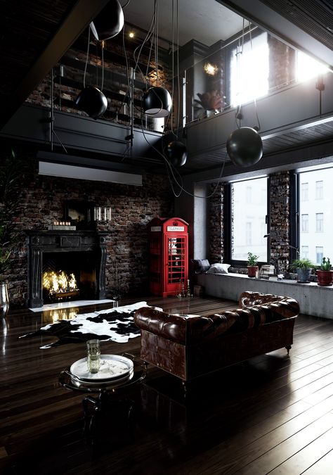 Industrial Interior Design, Brutal Architecture, Luxurious Houses, Industrial Loft Design, Los Angeles Interior Design, Industrial Home Design, 카페 인테리어 디자인, Loft Interiors, House Luxury