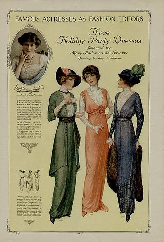 1914 fashion plate by pennyspitter, via Flickr 1914 Dress, 1901 Fashion, 1914 Fashion, Edwardian Clothing, 1910s Fashion, Women Fashion Dress, Edwardian Dress, Edwardian Fashion, Moda Vintage