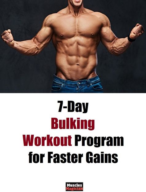 At Home Muscle Building Workout For Men, How To Gain Muscle Mass Men, How To Bulk Up Men Build Muscle, Bulking Exercises Men, Bodybuilding Workout Plan Men, Workout For Bulking, Mass Building Workout Men, Bulk Up Workout Men, Bulking Workout Plan Men