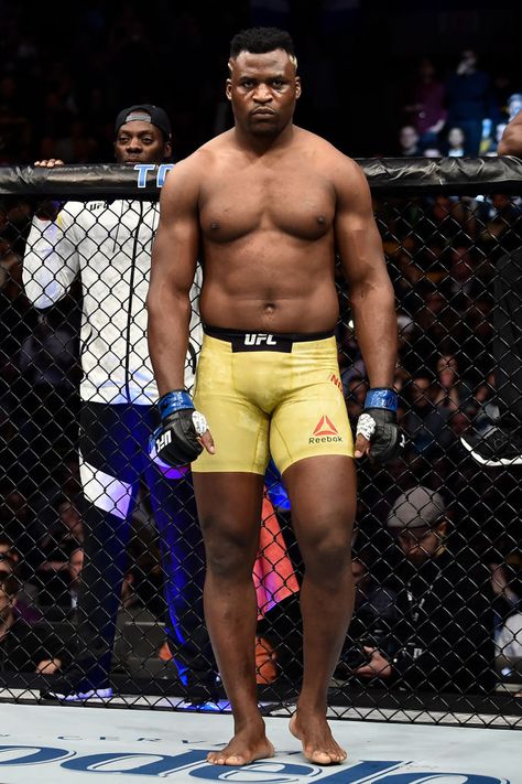 BOSTON, MA - JANUARY 20:  Francis Ngannou of Cameroon prepares to fight Stipe Miocic for the heavyweight championship bout during the UFC 220 event at TD Garden on January 20, 2018 in Boston, Massachusetts. (Photo by Jeff Bottari/Zuffa LLC/Zuffa LLC via Getty Images) Stipe Miocic, Human References, Francis Ngannou, Ufc Fighters, Wall Of Fame, Human Reference, January 20, Boston Massachusetts, Boston Ma