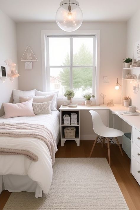 #bedroom #interiordesign #interior #homedecor #home #bedroomdecor #design #furniture #bed #decor #bedroomdesign #interiors #bedroomideas Small Dorm Room, Bedroom Ideas For Small Rooms Cozy, Small Dorm, Room Redesign, Dorm Room Inspiration, Simple Room, Cozy Room Decor, Redecorate Bedroom, Decor Ideas Bedroom