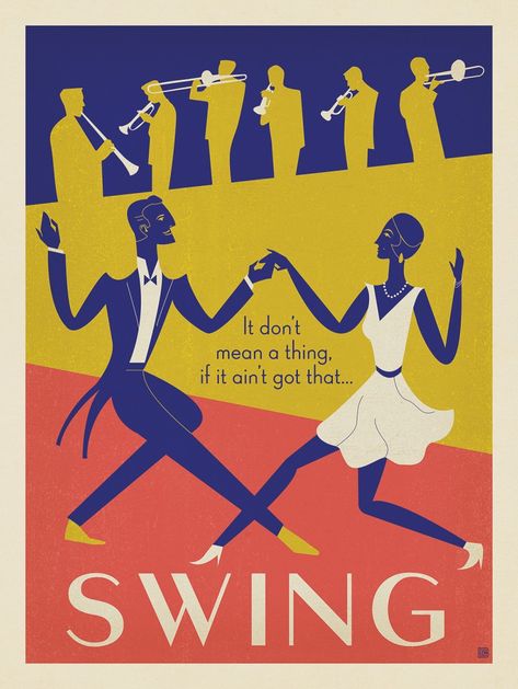 Danse Swing, Arte Jazz, Swing Jazz, Swing Music, Anderson Design Group, Sheet Music Art, Jazz Poster, Jazz Art, Lindy Hop