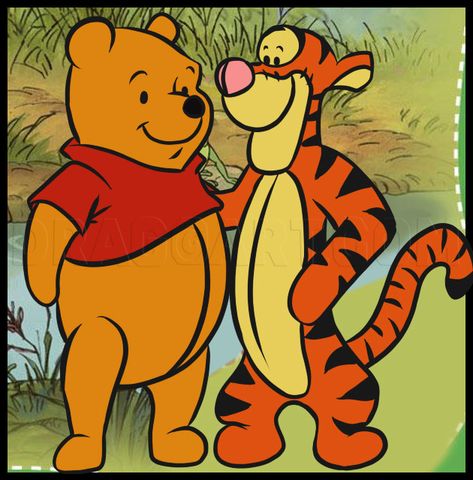 Well, I have another couple that I drew yesterday to add the “duo” theme that I will be doing everyday for the rest of the week. So far I have dra How To Draw Tigger, Famous Cartoon Duos, Disney Duos, Drawing Disney, Tigger And Pooh, Spongebob Drawings, Fall Drawings, Winnie The Pooh Pictures, Cute Winnie The Pooh