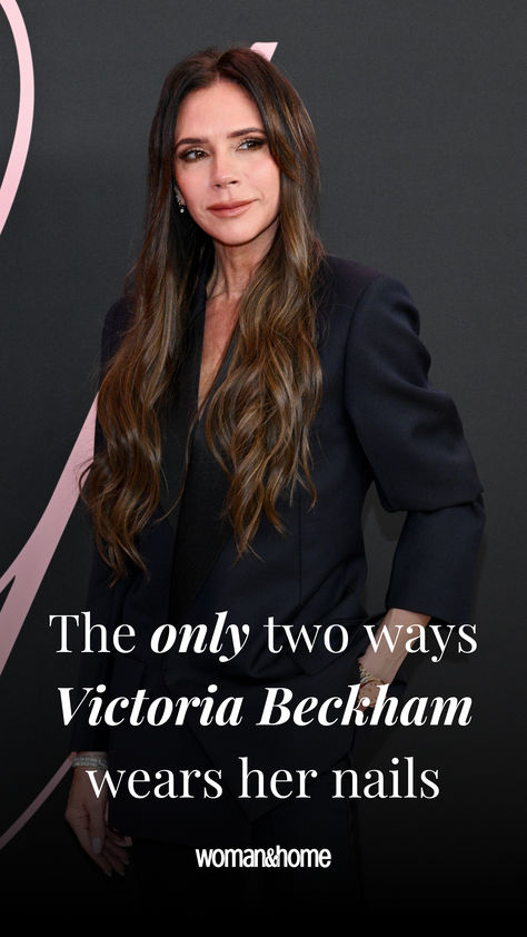 Victoria Beckham flits between two signature nail colours both of which promise timeless elegance... Elegant Everyday Nails, New Trends 2024, Victoria Beckham Hair Color, Victoria Beckham Nails, Victoria Beckham Hairstyles, Signature Nails, Victoria Beckham Makeup, Natural Long Nails, Victoria Beckham Short Hair