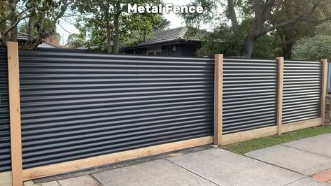 14 Cheap Ways to Block Neighbor's View - Omni Home Ideas Colorbond Fence, Outdoor Privacy Panels, Slat Fencing, Cheap Privacy Fence, Corrugated Metal Fence, Timber Fence, Clumping Bamboo, Metal Fence Panels, Diy Privacy Fence