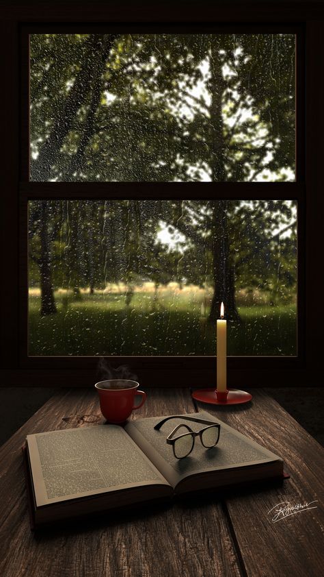 Rainy Day Photography, Rainy Window, Cozy Rainy Day, Rainy Day Aesthetic, Live Backgrounds, I Love Rain, Rain Wallpapers, Book Wallpaper, Window View