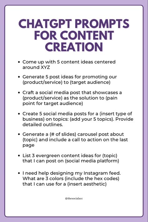 This pin is about chat gpt prompts for content creation Content Creation Planner, Work Hacks, Social Media Marketing Planner, Social Media Content Planner, Power Hour, Startup Business Plan, Social Media Marketing Instagram, Marketing Planner, Business Marketing Plan