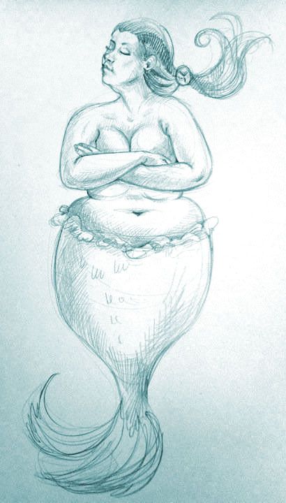 The Chubby Mermaid Mermaid Funny, Chubby Mermaid, Fat Mermaid, Fat Art, Mermaid Fairy, Mermaid Dreams, Mermaids And Mermen, Mermaid Life, Hans Christian