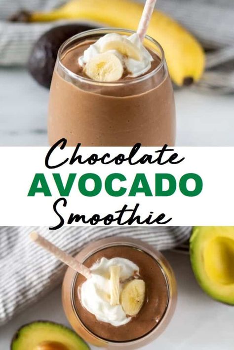 Avacado Smoothie, Chocolate Avocado Smoothie, Avocado Smoothie Recipe, Paleo Smoothie, Dairy Free Smoothies, Sweet Smoothies, Avocado Chocolate Pudding, Avocado Pudding, Chocolate Avocado