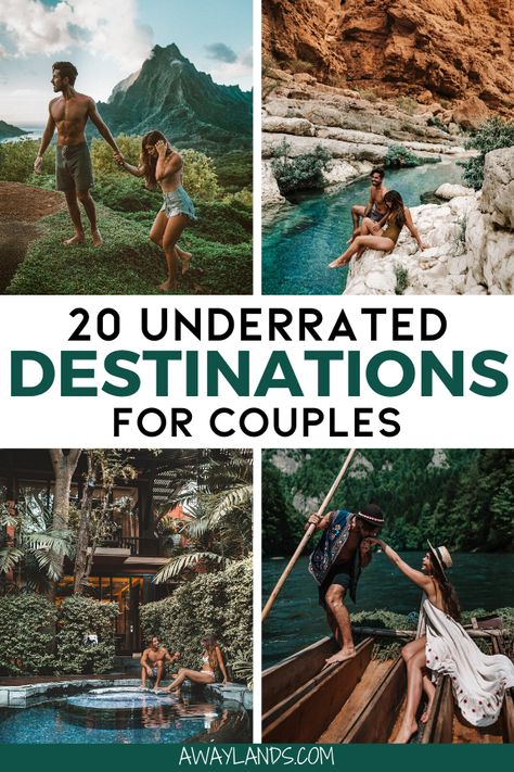 Trips To Take With Your Boyfriend, Couple Places To Travel, Couple Adventure Vacation, Trips To Go On With Your Boyfriend, Places To Go For Anniversary, Best Couple Holiday Destinations, Couples Trips Ideas, Underrated Honeymoon Destinations, Best Couple Vacations