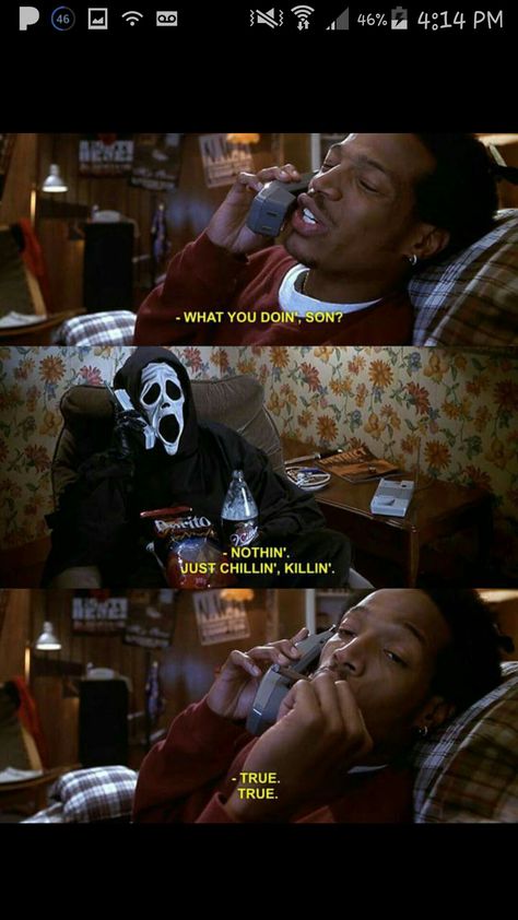 Scary Movie 1 Wallpaper, Scary Movie Wallpaper, Horror Movies Quotes, Ghostface Scary Movie, Scary Movie Aesthetic, Scary Movie Ghostface, Scary Movie Quotes, Scary Movie 1, Scary Movie 4