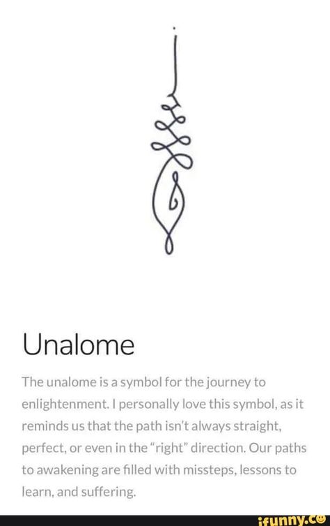 Unalome The unalome is a symbol for ihejourney to enlightenment I personally love this symbol. as it reminds us that the path isn't always straight. perfect, or even in the "right" direction. Our paths to awakening are ﬁlled with missteps, lessons to learn, and suffering. Dainty Pretty Tattoos, Till We Meet Again Tattoo, Enlightenment Tattoo, Simbols Tattoo, Zen Tattoo, Simbolos Tattoo, Love Symbol Tattoos, Earthy Tattoos, Cozy Cuddles