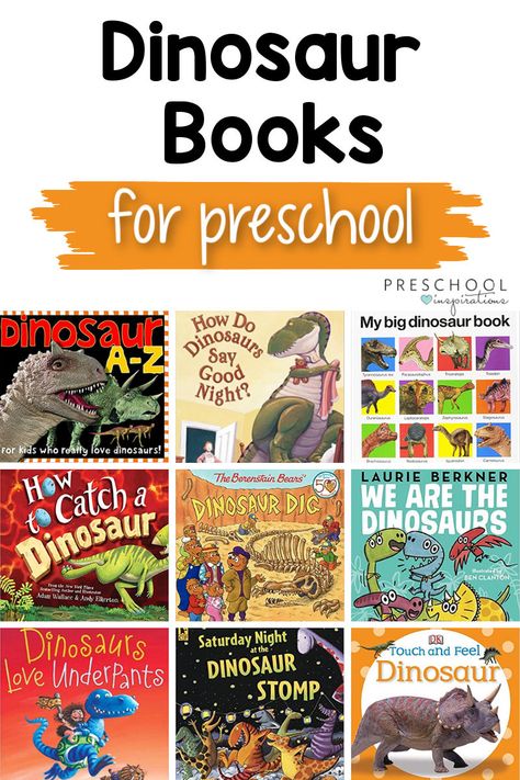 Dinosaur Books Preschool, Preschool Dinosaur Books, Dinosaur Books For Preschool, September Preschool Themes, Preschool Inspirations, Dinosaur Books For Kids, Dinosaur Preschool, Books For Preschool, Dinosaur Classroom
