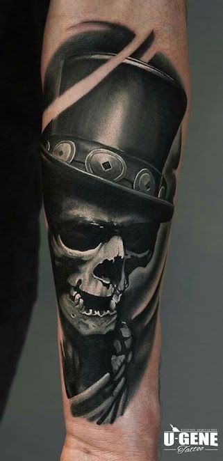 Best cover up tattoo ideas Skull Top Hat Tattoo, Top Hat Tattoo, Hand Tattoo Cover Up, Skull Top Hat, Cover Up Tattoo Ideas, Up Tattoo Ideas, Tatuaje Cover Up, Cover Up Tattoos For Men, Horrible Tattoos
