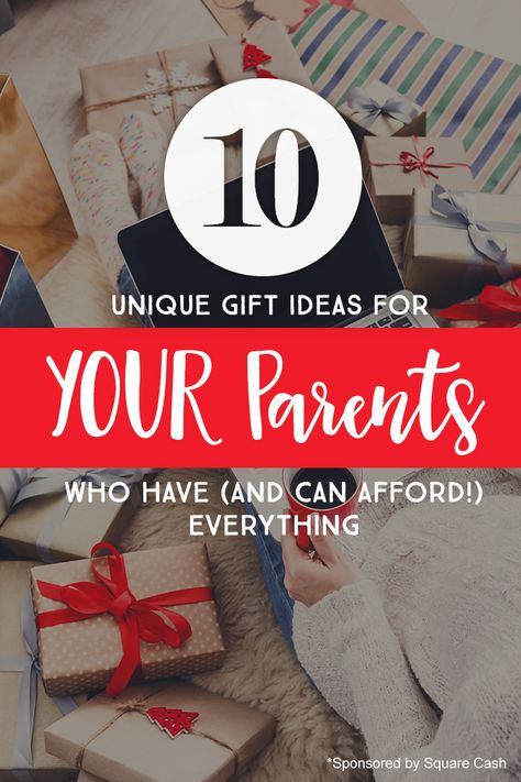 Unique gift ideas for parents who have everything *Loving this list of suggestions Natal, Gifts For Inlaws, Gift Ideas For Parents, Practical Christmas Gift, Easy Homemade Christmas Gifts, Parents Christmas, Christmas Gifts For Parents, Gifts For New Parents, Christmas Mom