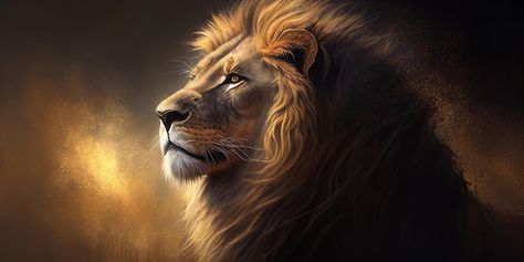 Photo drawing a lion in gold on a black ... | Premium Photo #Freepik #photo #lion-roar #lion #lion-face #lion-king Lion Pictures Art, Black Lion Wallpaper, Lion Landscape, Drawing A Lion, Wallpaper Pug, Lion Photos, Lion Background, Black Panthers Movement, Black Background Portrait