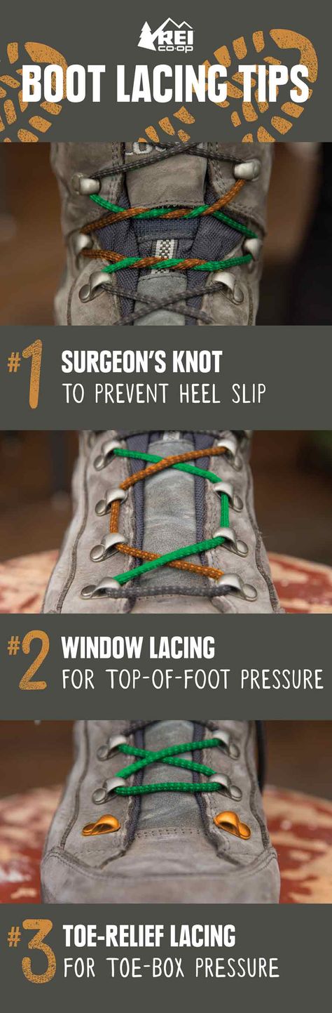 How to Lace & Tie Hiking Boots | REI Expert Advice Camping Survival, Hiking Tips, Camping Essentials, Backpacking Tips, Hiking Equipment, Supraviețuire Camping, Camping Backpack, Tie Shoes, Hiking Gear