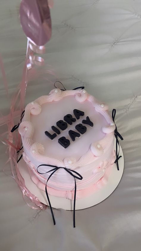 birthday cake aesthetic bow birthday cake aesthetic birthday cake ballet core birthday cake pink pearl bow aesthetic birthday cake libra aesthetic 20birthday Cake, Birthday Cake 20th Girl, Bdy Cake, 20 Birthday Cake, My Birthday Cake, Cake Girl, 20th Birthday, Girl Cakes, My Birthday