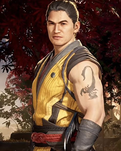 Scorpion or Kuai Liang without his mask from Mortal Kombat 1 (2023) Warren Kole, Sub Zero Mortal Kombat, Kuai Liang, Scorpion Mortal Kombat, Noob Saibot, Mortal Kombat 3, 19 Days Characters, Liu Kang, Mortal Kombat Characters