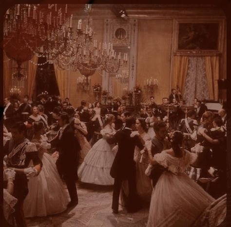 Vintage looking picture of a ballroom Dark Academia Ballroom, Ballroom Dancing Aesthetic, Castle Ballroom, Victorian Ballroom, Royal Core Aesthetic, Ballroom Aesthetic, Victorian Party, Royalcore Aesthetic, Ball Dance