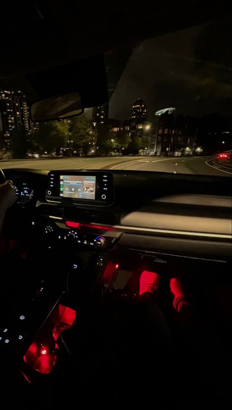 Car In City Aesthetic, Driving In A Car At Night, Driving Around At Night Aesthetic, Fake Car Pics At Night, Rainy Late Night Drives Aesthetic, Night Cruise Car, Late Drive Aesthetic, Car Ride Pictures At Night, Driving In The City At Night