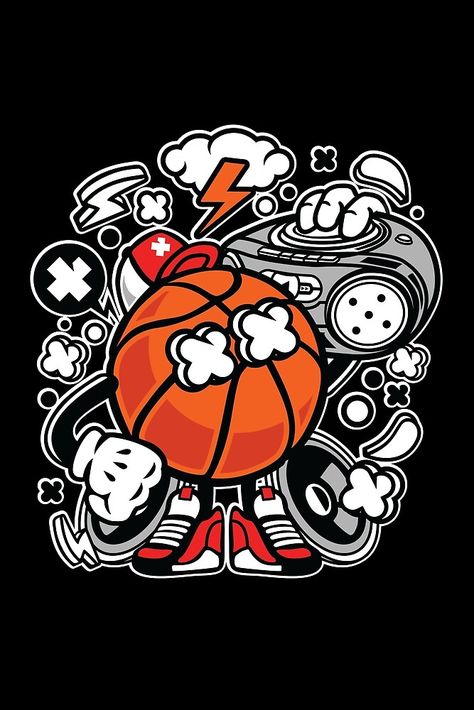 Basketball Wallpaper Cartoon, Doodle Art Basketball, Basketball Cartoon Character, Basketball Doodle Art, Basketball Graffiti Art, Cartoon Basketball Wallpaper, Basketball Cartoon Wallpaper, Basketball Cartoon Art, Basketball Art Draw