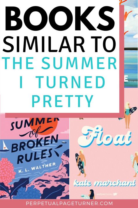collage of book covers with text overlay that says "Books similar to the summer I turned pretty' Books The Summer I Turned Pretty, Books Similar To The Summer I Turned Pretty, Books Like The Summer I Turned Pretty, Belly Conrad Jeremiah, Summer Book Recommendations, Belly Conrad, Conrad Jeremiah, Best Reads, Books Summer