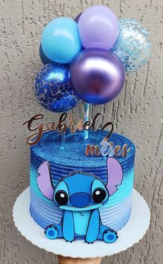 Stitch Cakes, Bolo Stitch, Lilo And Stitch Cake, Rodjendanske Torte, Stitch Cake, Disney Birthday Cakes, Lilo Y Stitch, Bday Party Theme, Disney Pixar Movies