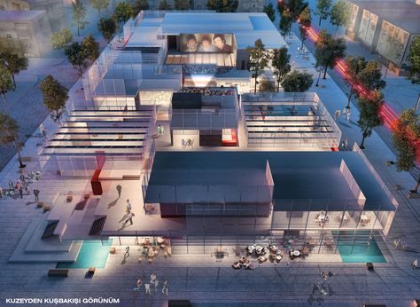 Activity Center Architecture, Culture Center Architecture, Cultural Center Architecture Concept, Youth Center Architecture, Youth Center Design, Community Center Architecture, Cultural Center Architecture, Folding Architecture, Small Urban Garden