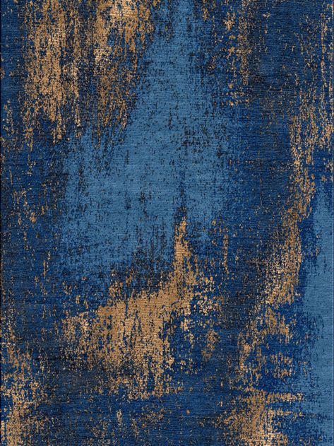 Floor Art | Bazaar Velvet Contemporary Rugs, Carpet Diy, Patterns Background, Denim Rug, Luxury Rug, Carpet Design, Washed Denim, Carpet Runner, Blue And Gold