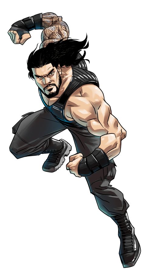 Roman Reigns #wwe Wwe Cartoon Art, Roman Reigns Fanart, Roman Reigns Art, Roman Reigns Drawing, Samoan Warrior, Wwe Art, رسم كاريكاتير, Roman Reigns Wwe Champion, Roman Ring