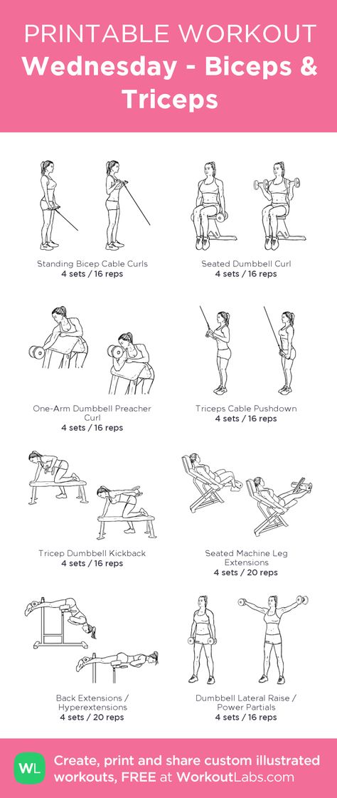 Wednesday Gym Workout, Bi And Tri Workout, Bicep Gym, Workout Methods, Gladiator Workout, Biceps Triceps Workout, Bicep Workout Gym, Tri Workout, Tricep Workouts