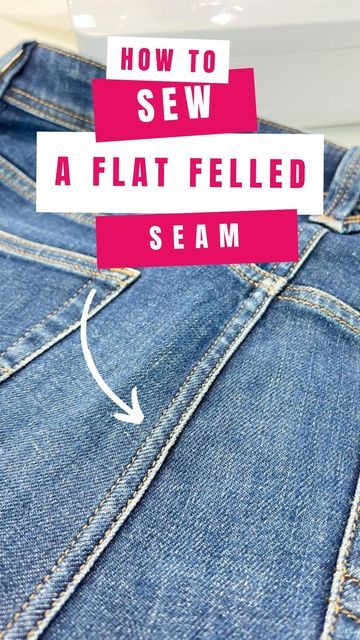 17K views · 1.2K likes | ThreadWerk on Instagram: "Flat fell seams are an excellent choice for creating sturdy and long-lasting seam finishes in garment construction. They are commonly found in jeans and workwear but can be used on any garment where a strong enclosed seam with a topstitched finish. ⁠ ⁠ A flat fell seam is a very strong and durable seam finish where the seam allowance is completely enclosed with no visible raw edges and then sealed with a line or two of topstitching.⁠ ⁠ A flat fell seam is a highly durable and robust seam finish that completely encloses the seam allowance, leaving no raw edges exposed and with one or two lines of topstitching to look super professional.⁠ ⁠ When making jeans, you can flat fell the following areas:⁠ 👖 Attaching the yoke to the back leg⁠ 👖 J Seam Finishes, Making Jeans, Garment Construction, Flat Felled Seam, Sewing Machine Basics, Seam Allowance, Second Line, How To Sew, Being Used