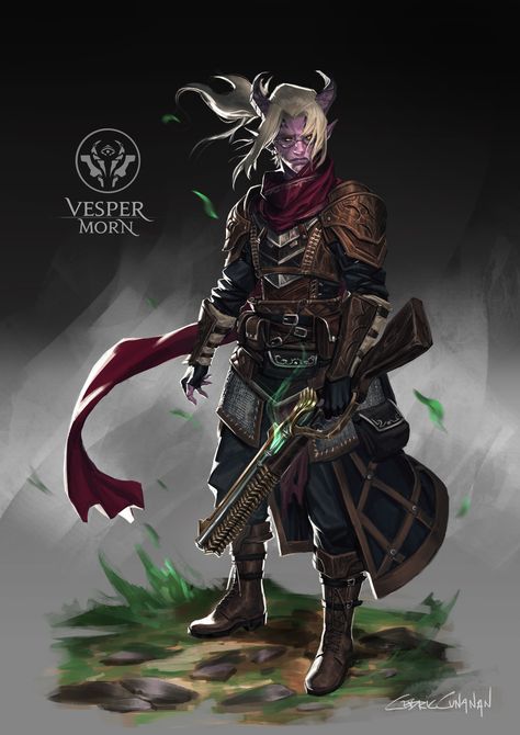 ArtStation - D&D Character Design and Illustration - Vesper Morn Rogue Dnd Character Design, Gunslinger Warlock, Dragon Character Design Male, Pathfinder Character Art, Dnd Rogue Character Design, Dnd Races Character Design, Steampunk Character Art, Armor Dnd, Dnd Warlock