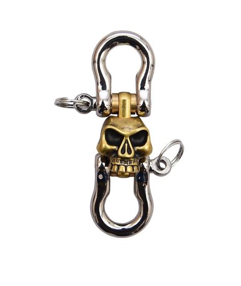 Skull Keychain, Carabiner Keychain, Custom Wallet, My Self, Star Work, Wallet Chain, New Gadgets, Everyday Carry, Cool Items