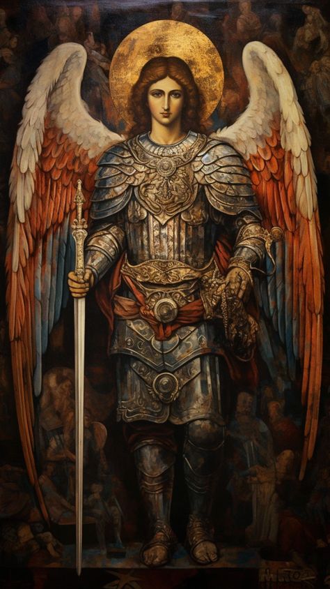 TalonAbraxas Saint Michael Angel, Archanděl Michael, Michael Angel, St Micheal, Angel Moroni, Saint Michael The Archangel, Golden Art, Michael The Archangel, Michael Art